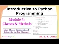 Classes and Methods in Python - Module 5