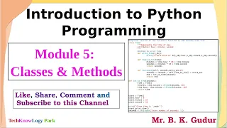 Classes and Methods in Python - Module 5