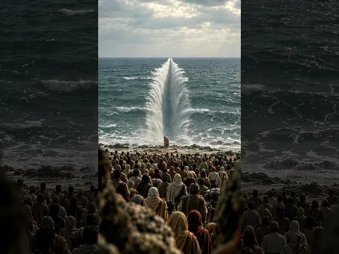 Oh My God😰Wait for end😳 The Sea Split Right In Front Of Them