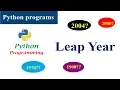Leap Year Program Python Tutorials