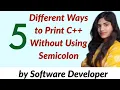 C Program 5 Different Ways To Print Hello World Without Using Semicolon