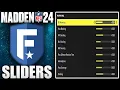 The Best All-Madden Sliders For For Madden 24 Franchise