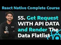 55 Get Request With JSON API and Render The Data In Table Using Flatlist in React Native Part - 55
