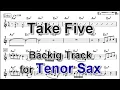 Take Five A minor in Bb - Backing Track with Sheet Music for Tenor Sax