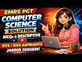 EMRS PGT Computer Science Solution MCQs Descriptive Questions Exam Preparation