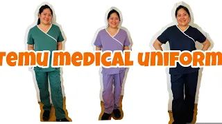 Temu Chic Medical Scrubs Uniform w viscose and poly
