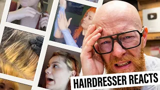 Hairdresser Reacts to the WORST DIY Hair Fails & Bleach Disasters!