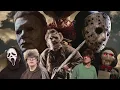 Download Lagu MICHAEL vs JASON vs GHOST-FACE vs LEATHERFACE vs JIGSAW vs THE SELCHIES - FINAL SLASHER SHOWDOWN #1