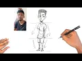 Download Lagu membuat sketsa  cartoon / caricature full body sederhana dari foto kita sendiri. by @tios.garage