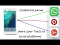 Share your Data to social Media Platforms using Implicit Intents in Android Studio using KOTLIN