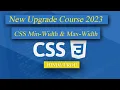 CSS Min-Width and Max-Width Tutorial in Hindi Urdu