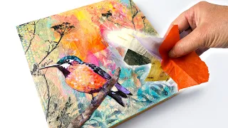 Make A STUNNING Bird Collage Using SCRAPS!