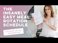Easy Meal Planning Schedule You Only Have to Set This Up ONCE