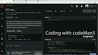 Codewars 7 kyu Isograms JavaScript