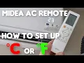 How to Set C or F on Midea AC Remote control