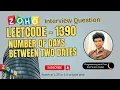 Number of Days Between Two Dates Leetcode - 1360 Approach Code with explanation