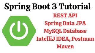 Java Spring Boot REST API Tutorial using Spring Boot 3 MySQL IntelliJ IDEA Postman