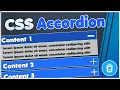CSS ONLY Accordion CSS TOGGLE tabs accordeon content CSS Tutorial