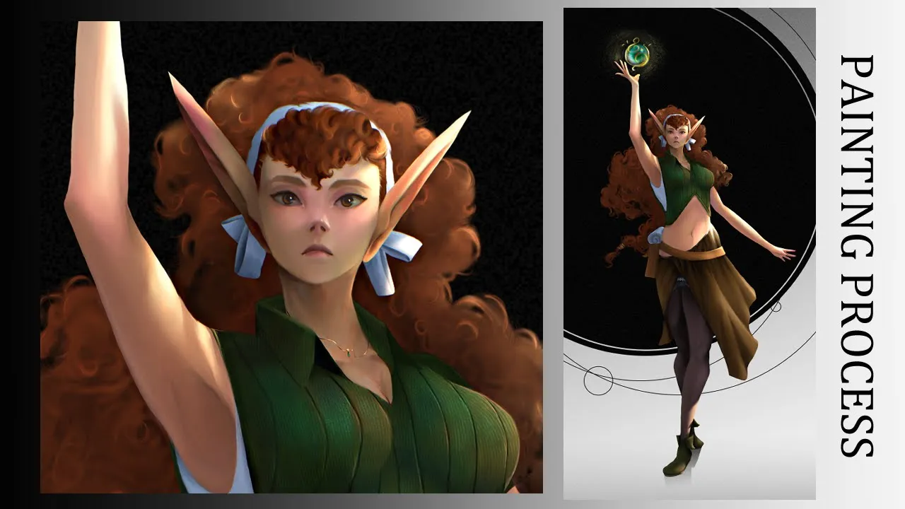 OC character illustration process video