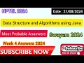 Data Structure and Algorithms using Java NPTEL Assignment 4 week 4 answers 2024