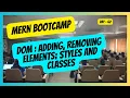 062 DOM Adding Removing Elements Styles and Classes