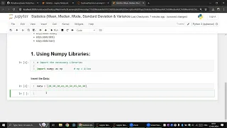 Implementing Mean Median Mode Standard Deviation and Variance in Python VKS Sir