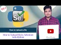 How to Upload a file in selenium with python by ravi kumar