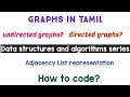 Graph data structure in Tamil Implementation coding for beginners programming in tamil C