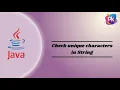 Check unique characters in string