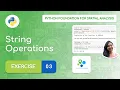 Exercise 03 - String Operations