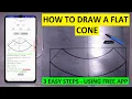 How to Draw a Flat Pattern Truncated Cone in 3 EASY STEPS with FREE APP