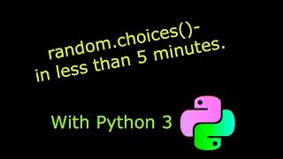 Python 3 - Making Random Choices with Bias