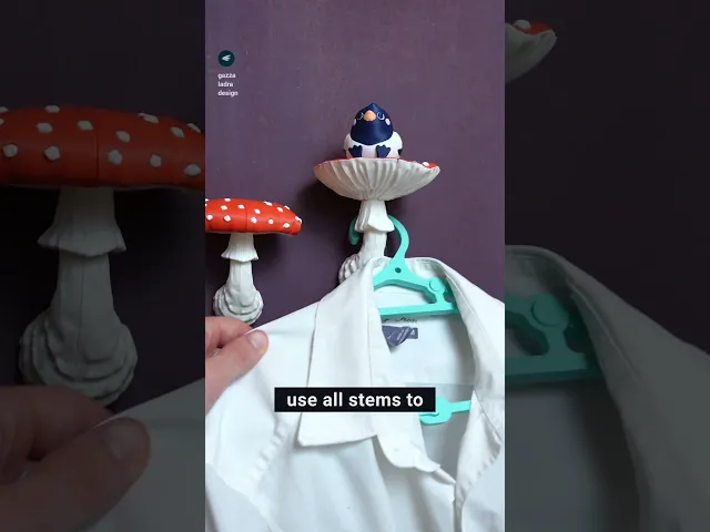 Mushroom shelf, key holder and hook “Amanita Muscaria” video thumbnail