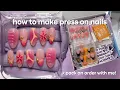 TRENDY SUMMER NAILS with 3D FLOWERS how to make press on nails how I pack press on nail orders