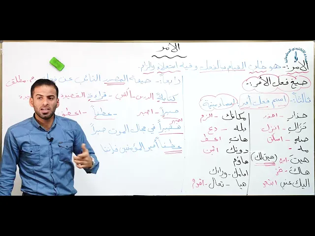 ⁣مادة اللغة العربية للصف الخامس الاعدادي : الأمر