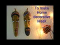 How to make a clay Mask Wall decoration by mask Easy mask making