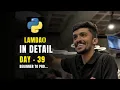 Stop Writing For-Loops Master Python map filter and lambda Day-39