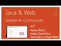 Instance Blocks Instance Control Flow Constructors vs Instance Blocks Java