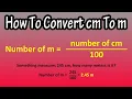 How To Convert Change Centimeters cm To Meters m Explained
