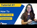 How to Add CSS CSS Comments Web Designing Tutorial