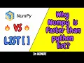 Numpy Array vs Python List in Hindi Why numpy is Faster than List The Coding Space