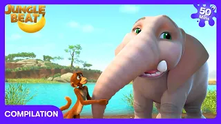 Jungle Beat - Munki's Amazing Mud Art! 🎨 | Kids Cartoons | WildBrain Zoo