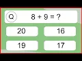 20 Addition Quiz Exercises for Kids