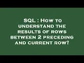 SQL How to understand the results of rows between 2 preceding and current row