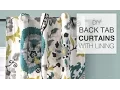 How to Sew Lined Back Tab Curtains Tutorial