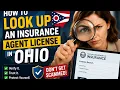 How to look up an insurance agent license in Ohio