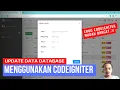 CRUD CODEIGNITER Edit data update data database width codeigniter