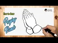 How to draw Praying Hands step by step