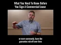 What You Need To Know Before You Sign A Commercial Lease