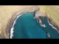 Looking Down At Green Sand Beach & Clear Blue Ocean Water - Big Island, Hawaii